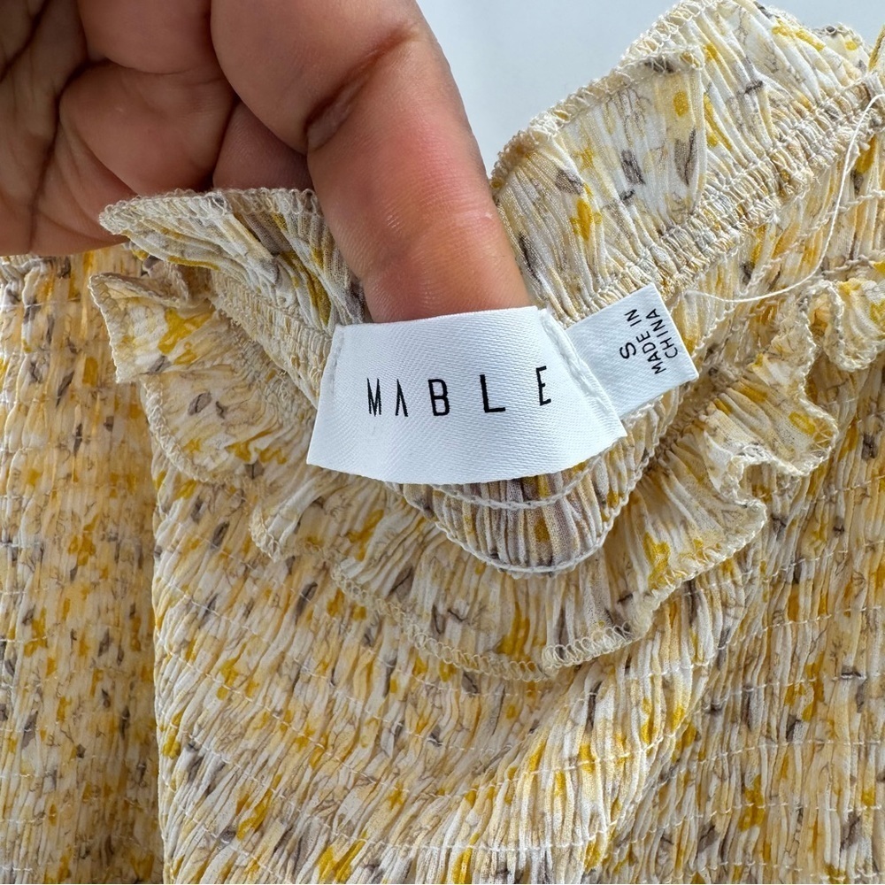 Mable yellow Sleeveless ribbed Dress size S - Picture 7 of 9